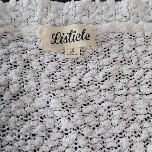 Listicle White Cardigan/Shrug Sweater • Sz Small - Picture 3 of 8